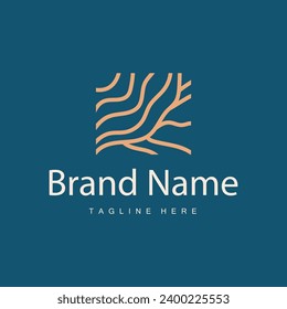 Wood logo design structure layers forest tree bark vector template