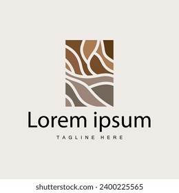 Wood logo design structure layers forest tree bark vector template
