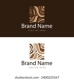 Wood logo design structure layers forest tree bark vector template