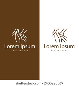 Wood logo design structure layers forest tree bark vector template