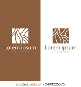 Wood logo design structure layers forest tree bark vector template