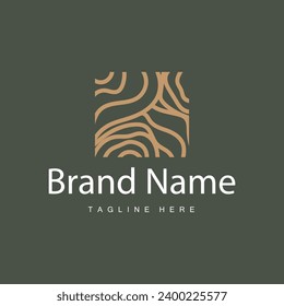 Wood logo design structure layers forest tree bark vector template