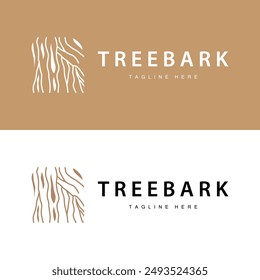 Wood logo design structure layers forest tree bark vector template