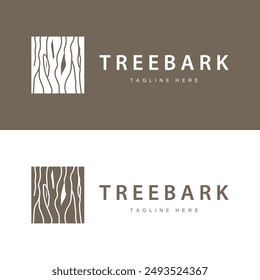 Wood logo design structure layers forest tree bark vector template