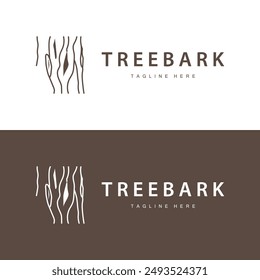 Wood logo design structure layers forest tree bark vector template