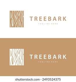 Wood logo design structure layers forest tree bark vector template