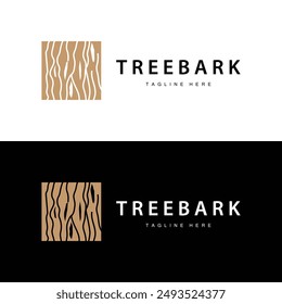 Wood logo design structure layers forest tree bark vector template