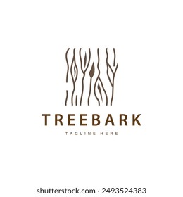 Wood logo design structure layers forest tree bark vector template