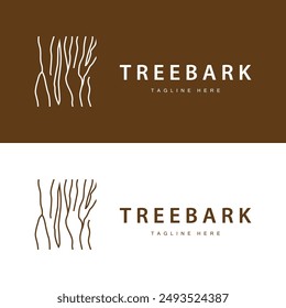 Wood logo design structure layers forest tree bark vector template