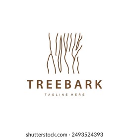 Wood logo design structure layers forest tree bark vector template