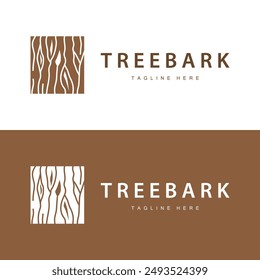 Wood logo design structure layers forest tree bark vector template