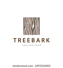 Wood logo design structure layers forest tree bark vector template