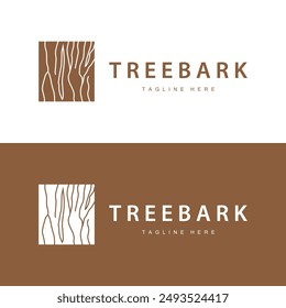 Wood logo design structure layers forest tree bark vector template