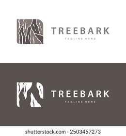 Wood logo design structure layers forest tree bark vector template
