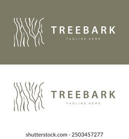 Wood logo design structure layers forest tree bark vector template