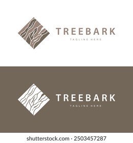 Wood logo design structure layers forest tree bark vector template