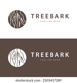Wood logo design structure layers forest tree bark vector template