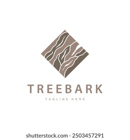 Wood logo design structure layers forest tree bark vector template