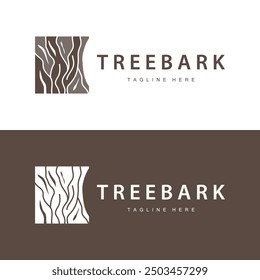 Wood logo design structure layers forest tree bark vector template