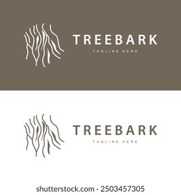 Wood logo design structure layers forest tree bark vector template