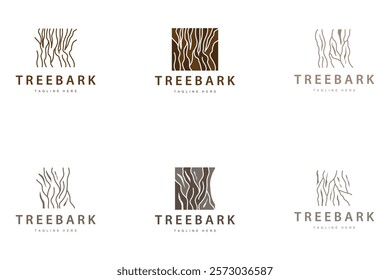 Wood logo design structure layers forest tree bark vector template bundle set collection