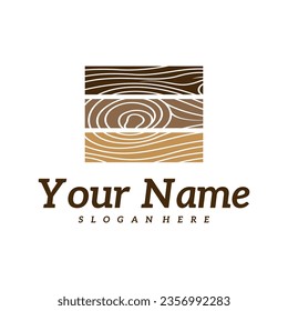 Wood logo design Template. Creative Wood logo vector illustration.