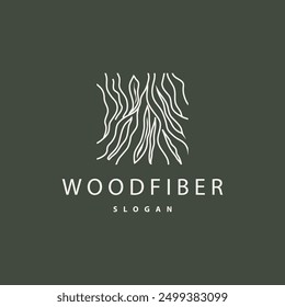 Holz Logo Design Template Illustration Einfache Baum Baumstamm Bark Layer