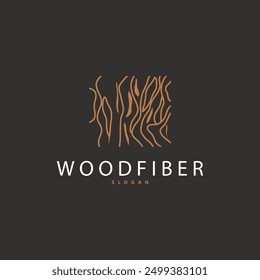 Wood Logo Design Template Illustration Simple Tree Trunk Bark Layer