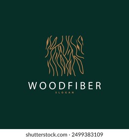 Wood Logo Design Template Illustration Simple Tree Trunk Bark Layer