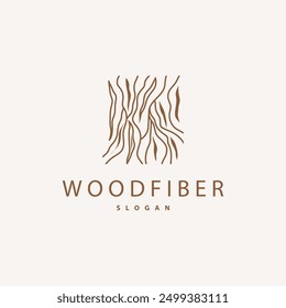 Wood Logo Design Template Illustration Simple Tree Trunk Bark Layer