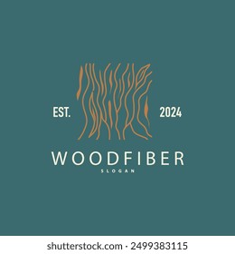 Wood Logo Design Template Illustration Simple Tree Trunk Bark Layer