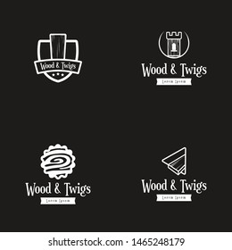 Wood Logo Design Vector Template