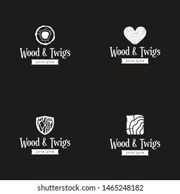 Wood Logo Design Vector Template