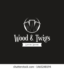 Wood Logo Design Vector Template
