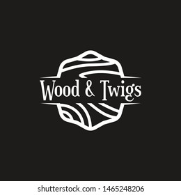 Wood Logo Design Vector Template