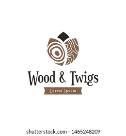 Wood Logo Design Vector Template