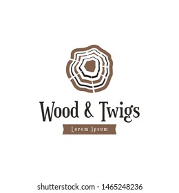 Wood Logo Design Vector Template