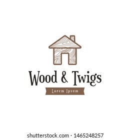 Wood Logo Design Vector Template