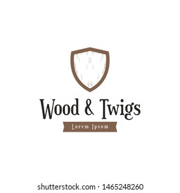 Wood Logo Design Vector Template