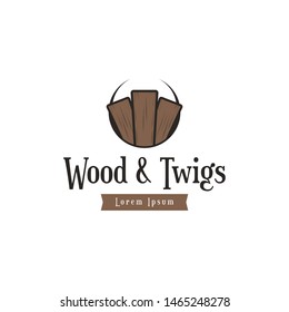 Wood Logo Design Vector Template