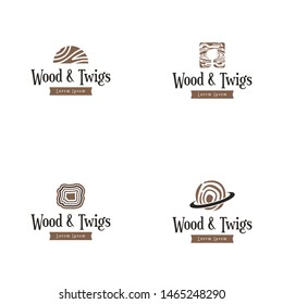 Wood Logo Design Vector Template