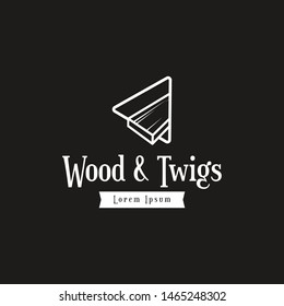 Wood Logo Design Vector Template