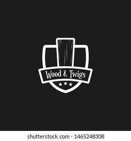 Wood Logo Design Vector Template