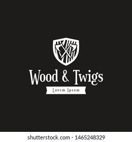 Wood Logo Design Vector Template