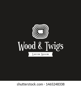 Wood Logo Design Vector Template