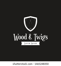 Wood Logo Design Vector Template
