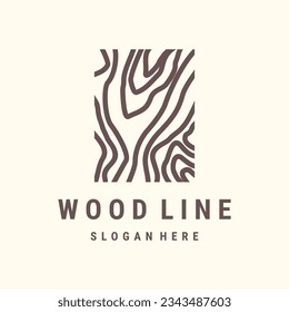 wood logo design vector template.creative wood symbol