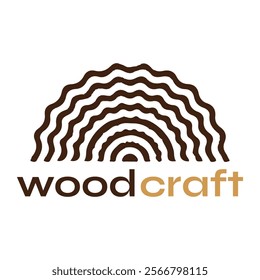 Wood Logo editable minimal flat illustration for business branding