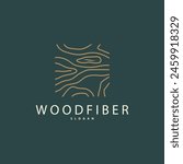 Wood Logo, Wood Fiber Bark Layer Vector, Tree Trunk Inspiration Illustration Design