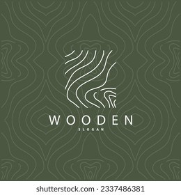 Wood Logo, Wood Fiber Bark Layer Vector, Tree Trunk Inspiration Illustration Design
